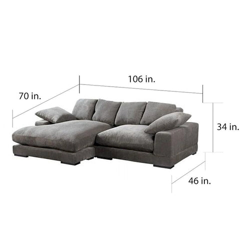 Aurelle Home Reversible Contemporary Sectional Sofa