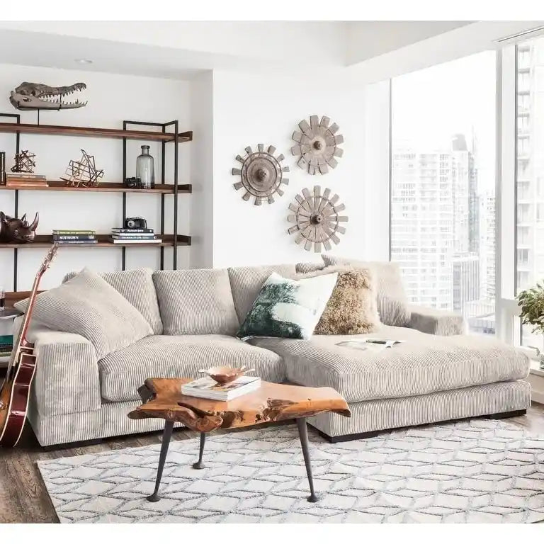 Aurelle Home Reversible Contemporary Sectional Sofa