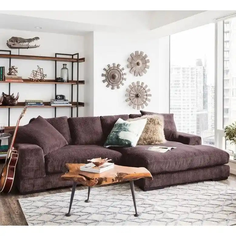 Aurelle Home Reversible Contemporary Sectional Sofa