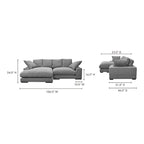 Aurelle Home Reversible Contemporary Sectional Sofa