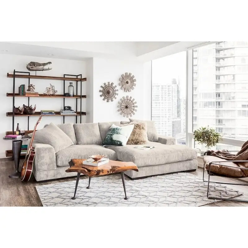 Aurelle Home Reversible Contemporary Sectional Sofa