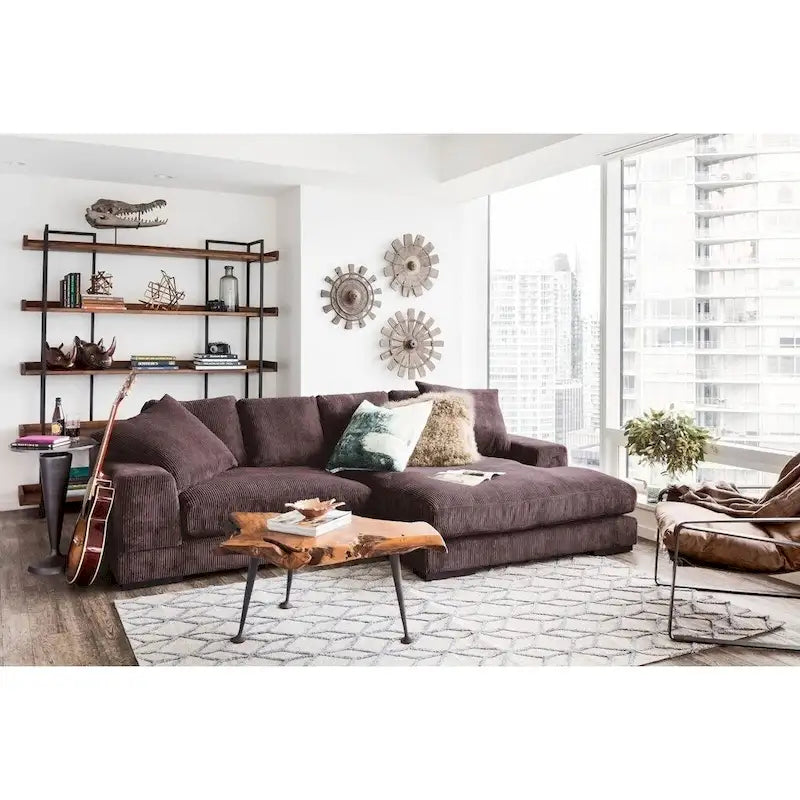 Aurelle Home Reversible Contemporary Sectional Sofa