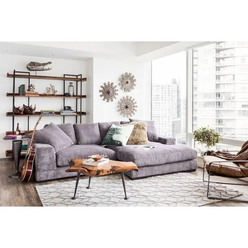 Aurelle Home Reversible Contemporary Sectional Sofa