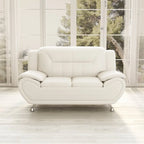 Sanuel 61.3 Faux Leather Pillow Top Arm Loveseat - N/A
