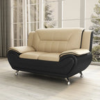 Sanuel 61.3 Faux Leather Pillow Top Arm Loveseat - N/A