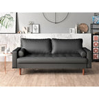 Wilson Faux Leather Mid-century Modern Loveseat