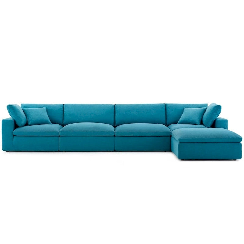 Copper Grove Hrazdan Fabric/Wood Down-filled Over-stuffed 5-piece Sectional Sofa Set
