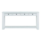 Merax Rustic Console Table with Storage Drawers and Bottom Shelf
