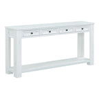 Merax Rustic Console Table with Storage Drawers and Bottom Shelf
