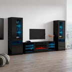 Boston 01 Electric Fireplace Modern Wall Unit Entertainment Center