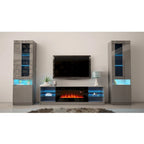 Boston 01 Electric Fireplace Modern Wall Unit Entertainment Center