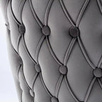 Wing-Back Dining Chair with Backstitching Nailhead Trim