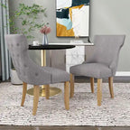 Gaji Contemporary Wood Tufted Wingback 2-Piece Side Chairs by Furniture of America