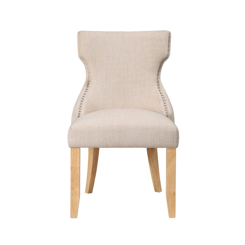 Gaji Contemporary Wood Tufted Wingback 2-Piece Side Chairs by Furniture of America