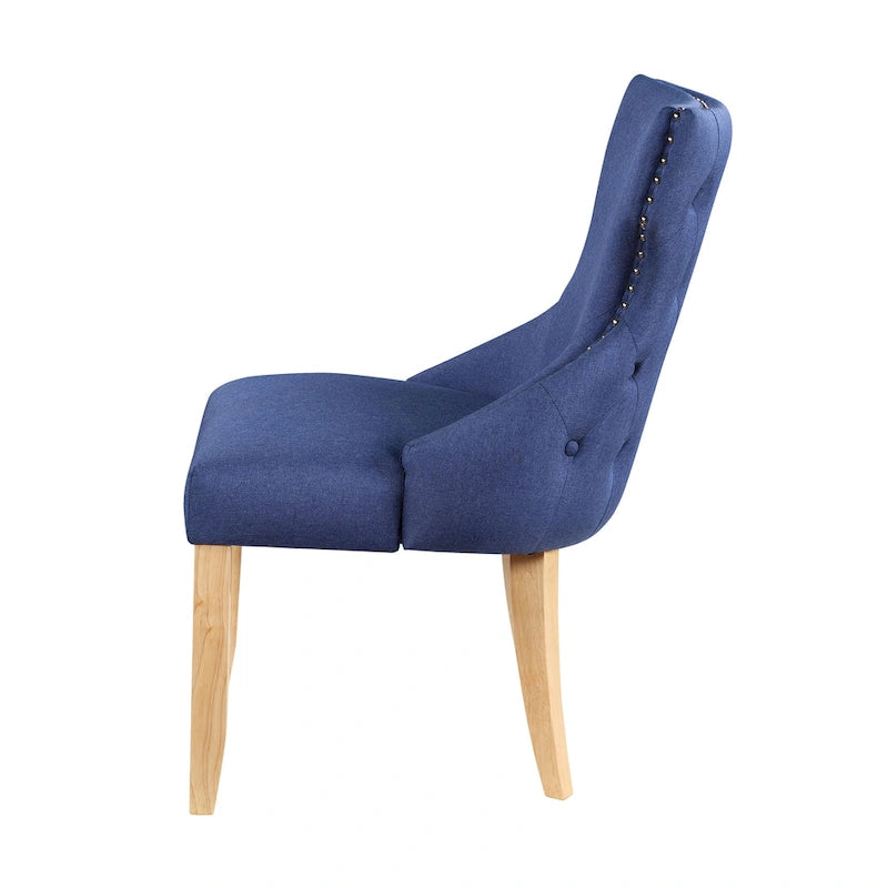 Gaji Contemporary Wood Tufted Wingback 2-Piece Side Chairs by Furniture of America