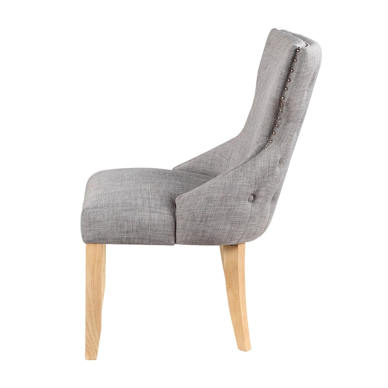 Gaji Contemporary Wood Tufted Wingback 2-Piece Side Chairs by Furniture of America