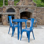 Metal 3-piece Indoor/Outdoor Cafe Set
