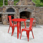 Metal 3-piece Indoor/Outdoor Cafe Set