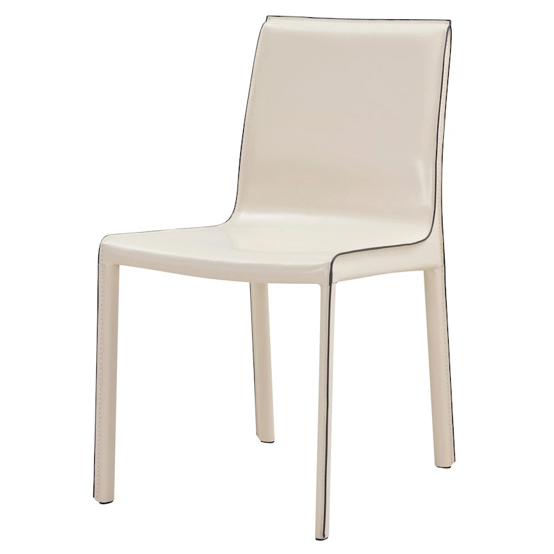 Gervin Recycled Leather Chair,Set of 2