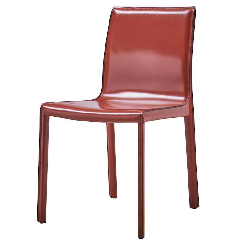 Gervin Recycled Leather Chair,Set of 2
