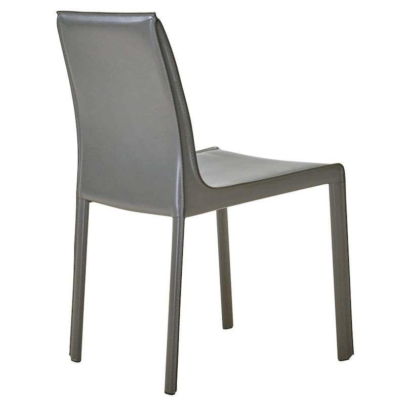 Gervin Recycled Leather Chair,Set of 2