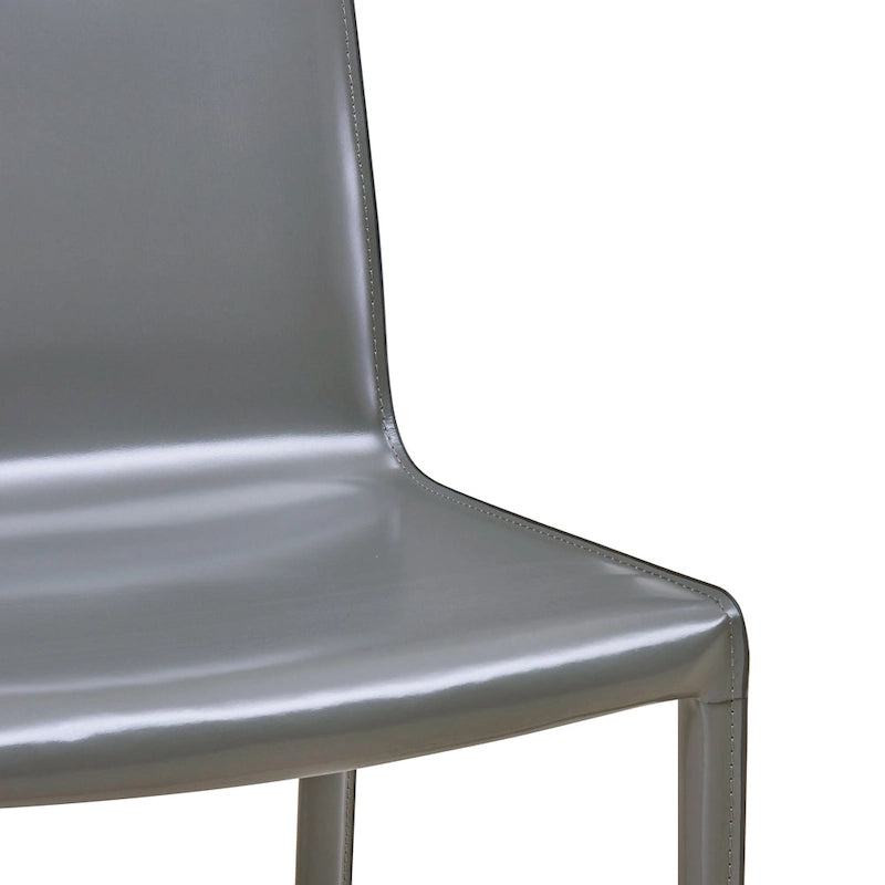Gervin Recycled Leather Chair,Set of 2