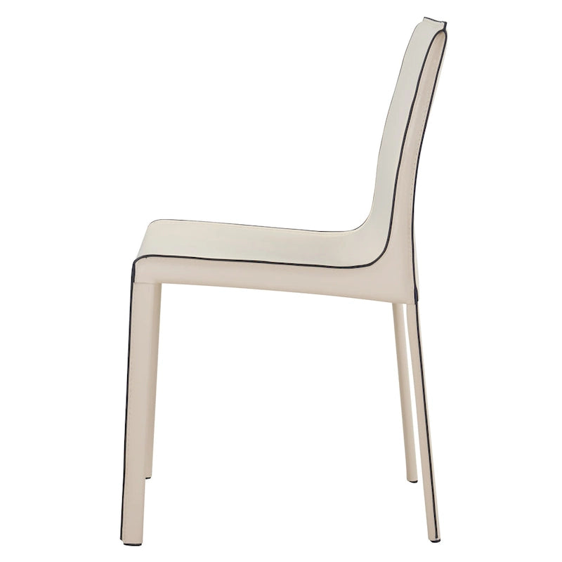 Gervin Recycled Leather Chair,Set of 2