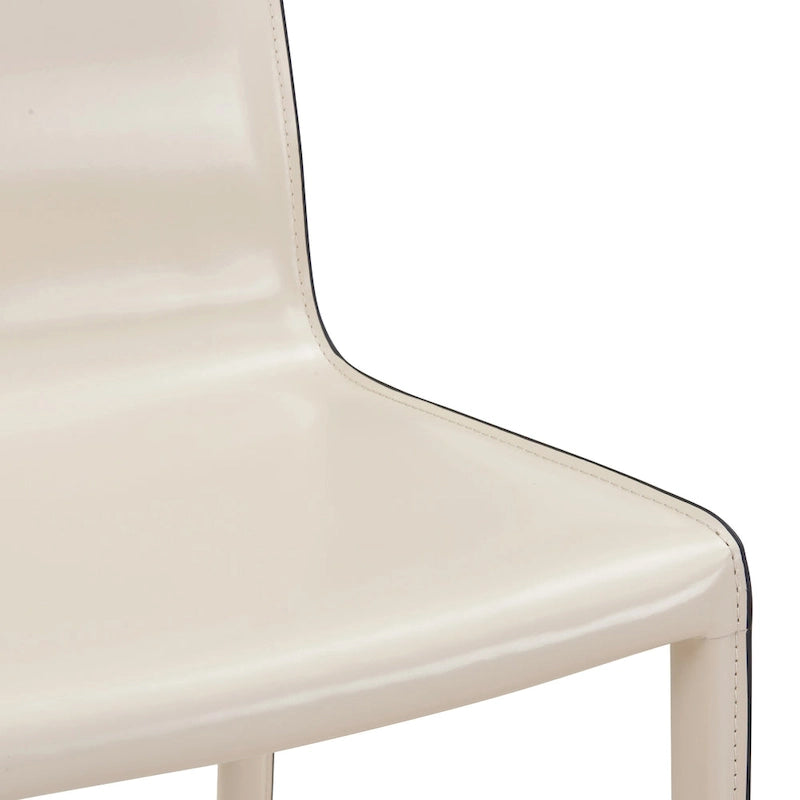 Gervin Recycled Leather Chair,Set of 2
