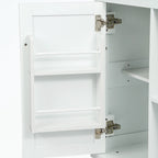 Kitchen Cart with 5 Wheels with Storage Cabinet and 3 Drawers