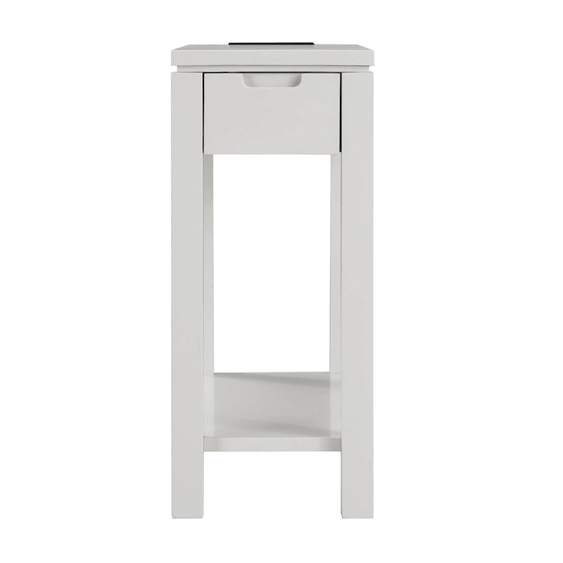 Leick Home Charging Cade Wood Side Table with Drawer