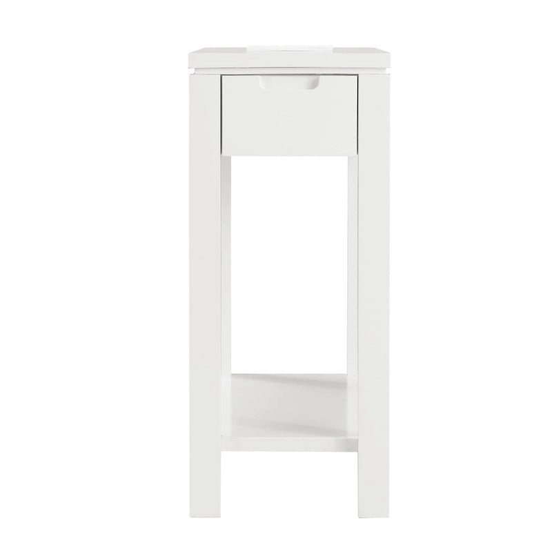 Leick Home Charging Cade Wood Side Table with Drawer