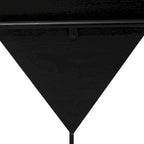 Wood Geometric Inverted Pyramid Accent Table with Metal Stand - Black or White - Roche River Decor