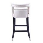 Suede Velvet Barstool with nailheads Dining Room Chair
