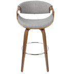 Carson Carrington Sauda 30 Fixed-Height Bar Stool with Bent Wood Legs and Round Footrest (Set of 2)