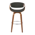 Carson Carrington Sauda 30 Fixed-Height Bar Stool with Bent Wood Legs and Round Footrest (Set of 2)