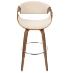 Carson Carrington Sauda 30 Fixed-Height Bar Stool with Bent Wood Legs and Round Footrest (Set of 2)