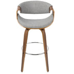 Carson Carrington Sauda 30 Fixed-Height Bar Stool with Bent Wood Legs and Round Footrest (Set of 2)