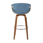 Carson Carrington Sauda 30 Fixed-Height Bar Stool with Bent Wood Legs and Round Footrest (Set of 2)