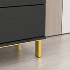 Timechee Mid-century Modern Dresser with Gold Legs
