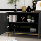 Timechee Mid-century Modern Dresser with Gold Legs