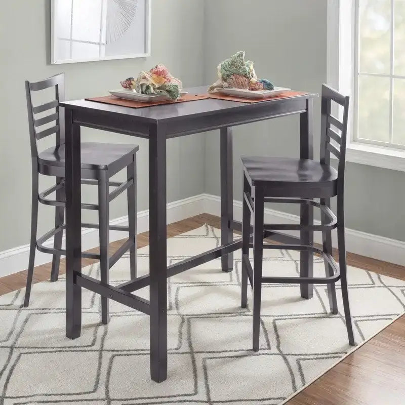 Heathcliff Rustic Solid Wood Barstool (Set of 2)