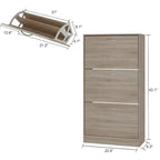 Modern Shoe Storage Cabinet for Entryway, 2 Tier Floor Shoes Cabinet