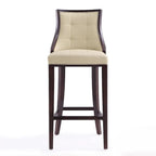 Manhattan Comfort Fifth Avenue 45 in. Walnut Beech Wood Bar Stool (Set of 3)