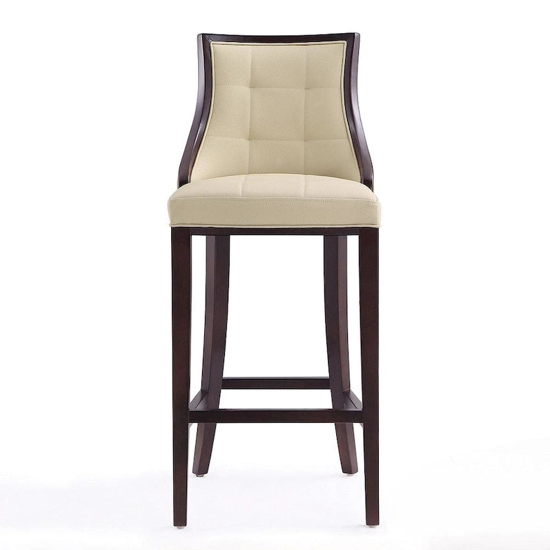 Manhattan Comfort Fifth Avenue 45 in. Walnut Beech Wood Bar Stool (Set of 3)