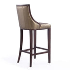 Manhattan Comfort Fifth Avenue 45 in. Walnut Beech Wood Bar Stool (Set of 3)