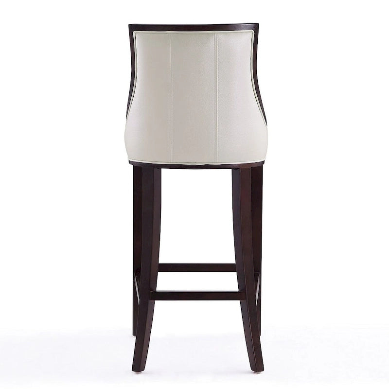 Manhattan Comfort Fifth Avenue 45 in. Walnut Beech Wood Bar Stool (Set of 3)