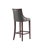 Manhattan Comfort Fifth Avenue 45 in. Walnut Beech Wood Bar Stool (Set of 3)