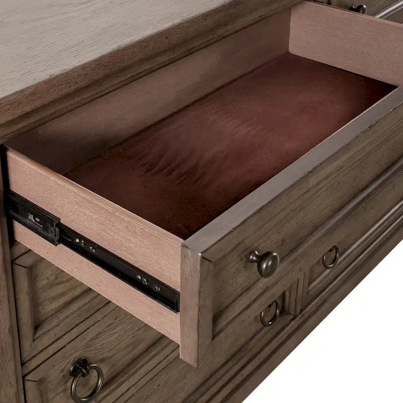 Americana Farmhouse Dusty Taupe 9 Drawer Dresser