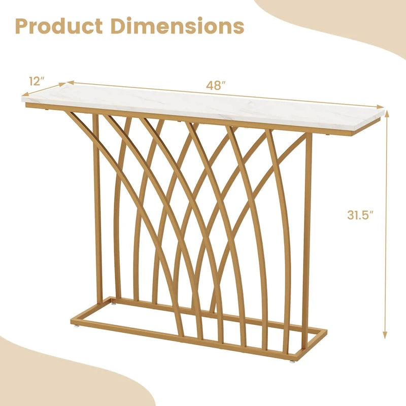 48 Console Table Modern Accent Entryway Table Long End Table