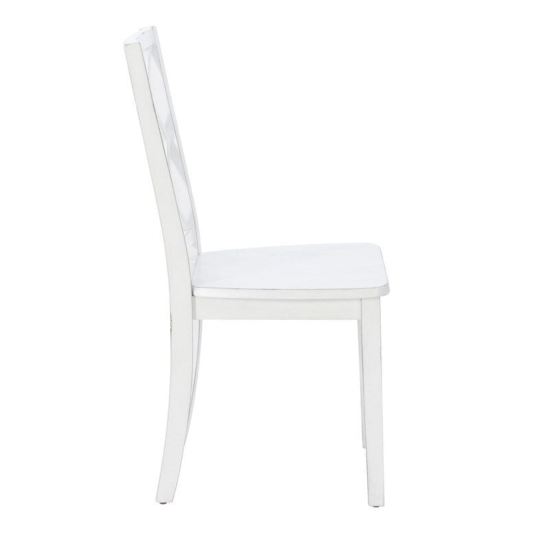 Harrow 5-piece White Farmhouse Dining Set